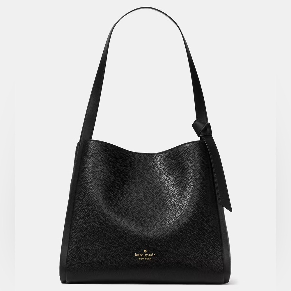 Kate Spade Knott Large Leather Carryall Shoulder Bag - Black
